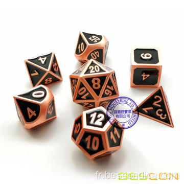 Deluxe Glossy Emosy Solid Metal Polyédral Game DICE